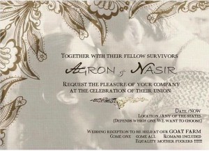 A wedding announcement for two 'Spartacus' characters was just part of the celebration. 