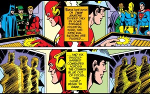 The JLA & JSA prepare to cross dimensions.