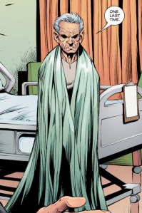 Nabu would not approve: Dr. Fate models the latest in hospital fashion.