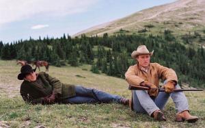 Jack & Ennis, together, on 'Brokeback Mountain.'
