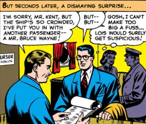 Clark Kent encounters booking trouble.