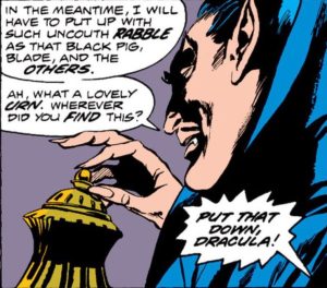 Dracula toys with Quincy.