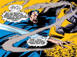 Dracula tosses the ashes of Edith across the room. 