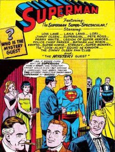 It is not a party until the Jimmy Olsen Fan Club arrives. 