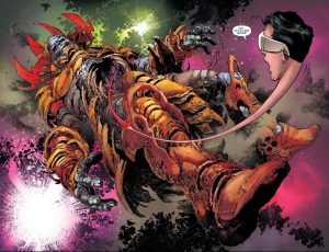 Plastic Man finds a corpse in space.