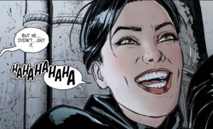 Catwoman laughs.