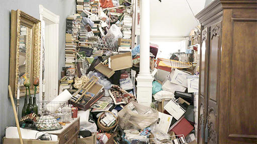 One family's cluttered home, "Hoarders" (Photo: A&E).