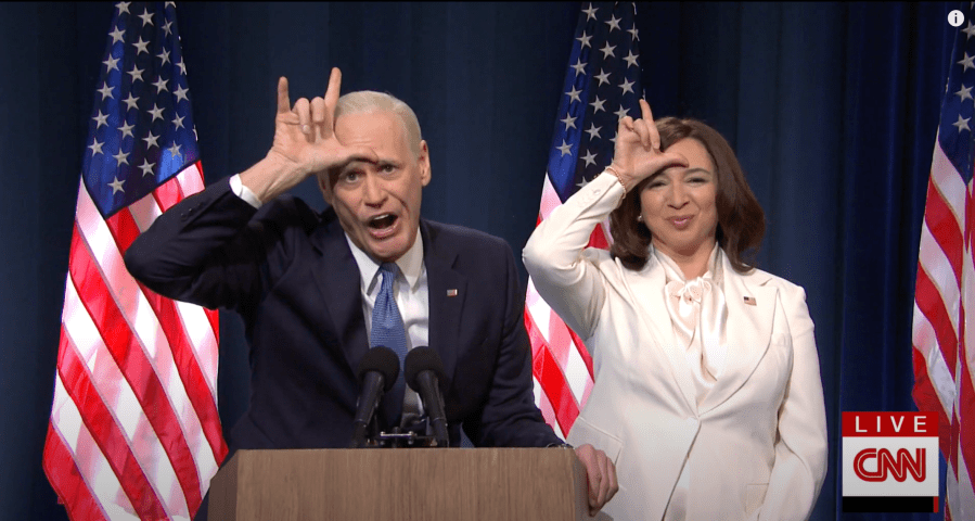 Jim Carrey and Maya Rudolph on "Saturday Night Live" (Photo: NBC)