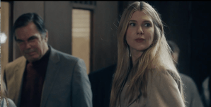 Is Sylvia (Lily Rabe) hiding something? (Photo: HBO)